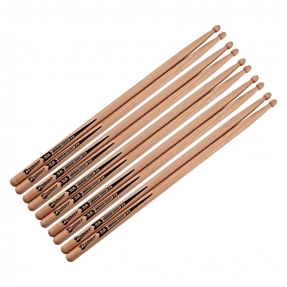 Premier 5A American Hickory Drumsticks 5 Pair Pack