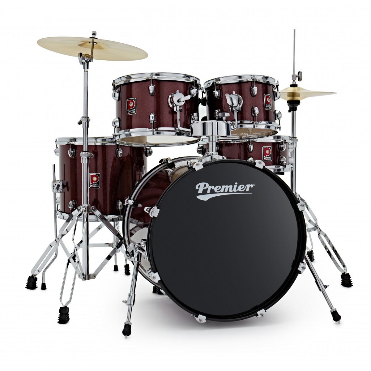 Premier Revolution 20" 5pc Drum Kit Red Sparkle