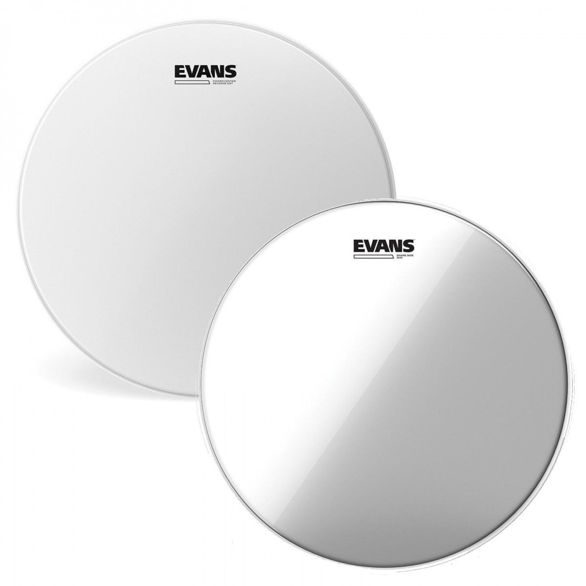 Evans Power Centre Reverse Dot Snare Drum Head & Hazy 300 Pack 14