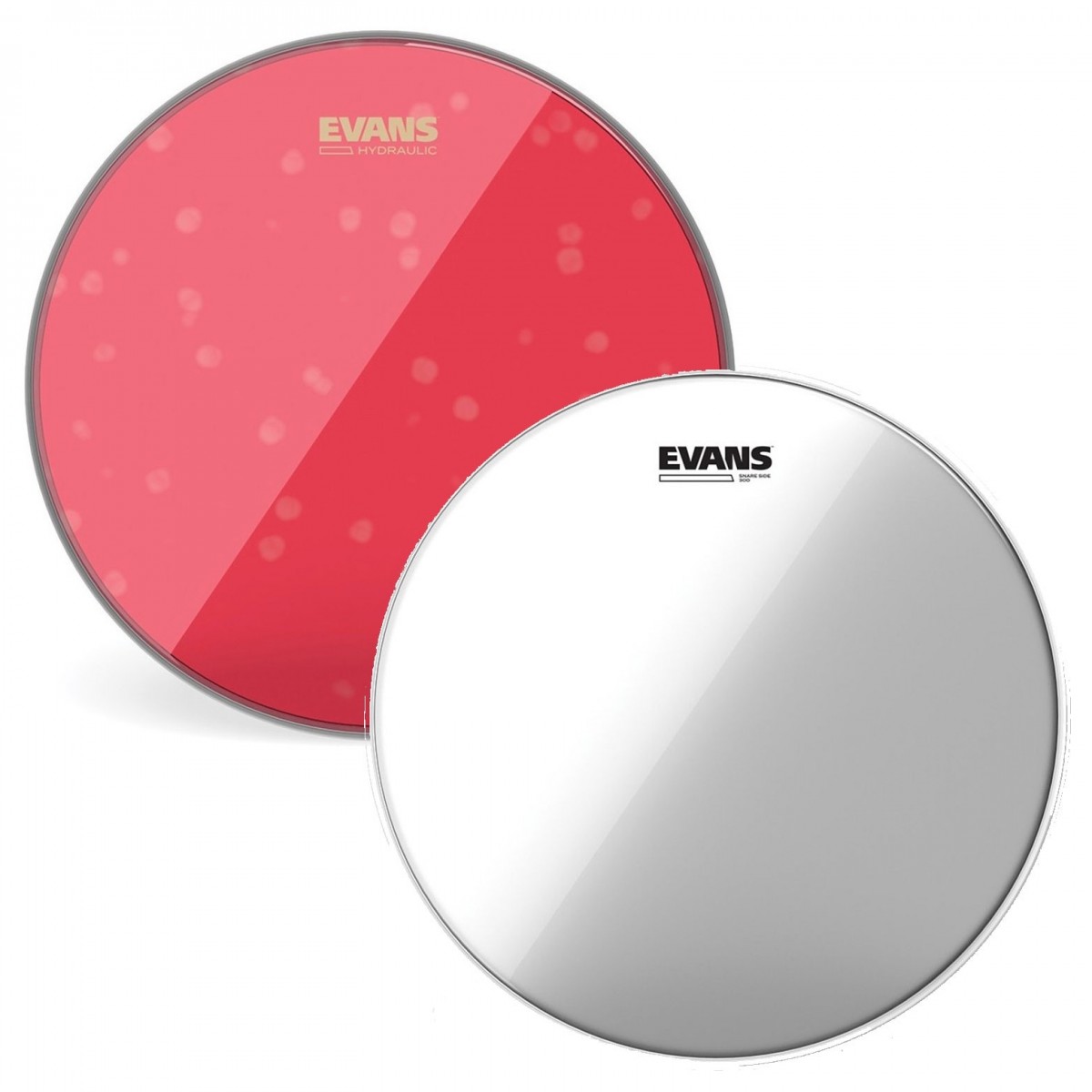 Evans Hydraulic Red Snare Drum Head & Snare Side Hazy 300 Pack 14