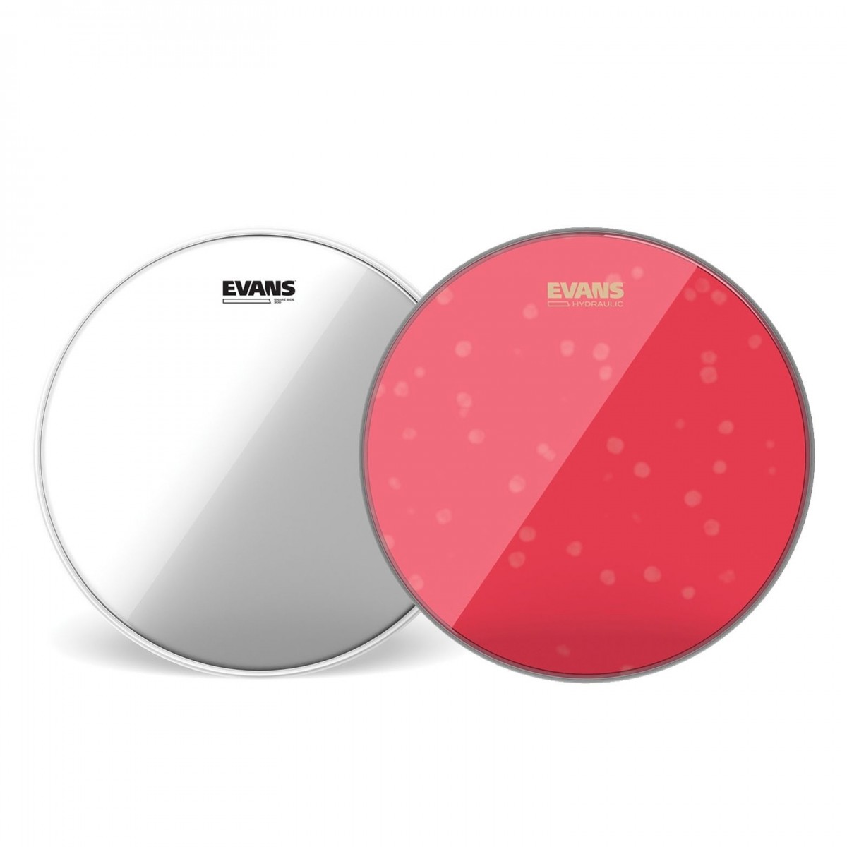 Evans Hydraulic Red Drum Head & Snare Side Hazy 300 Pack 13