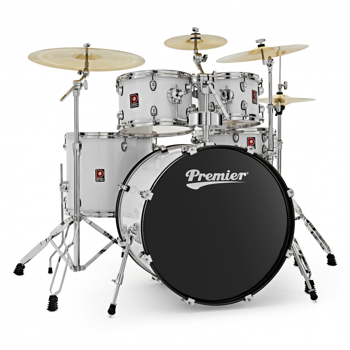 Premier Revolution 22" 5pc Drum Kit Bundle White