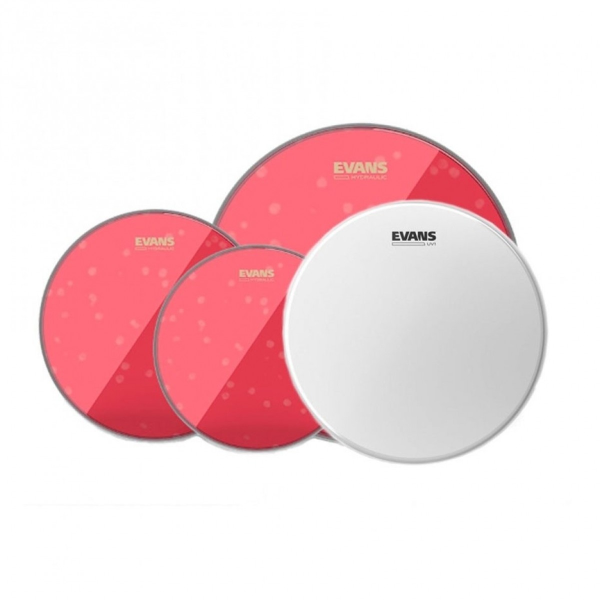 Evans Hydraulic Red Rock Pack (10"12"16") & 14" UV1 Snare Batter