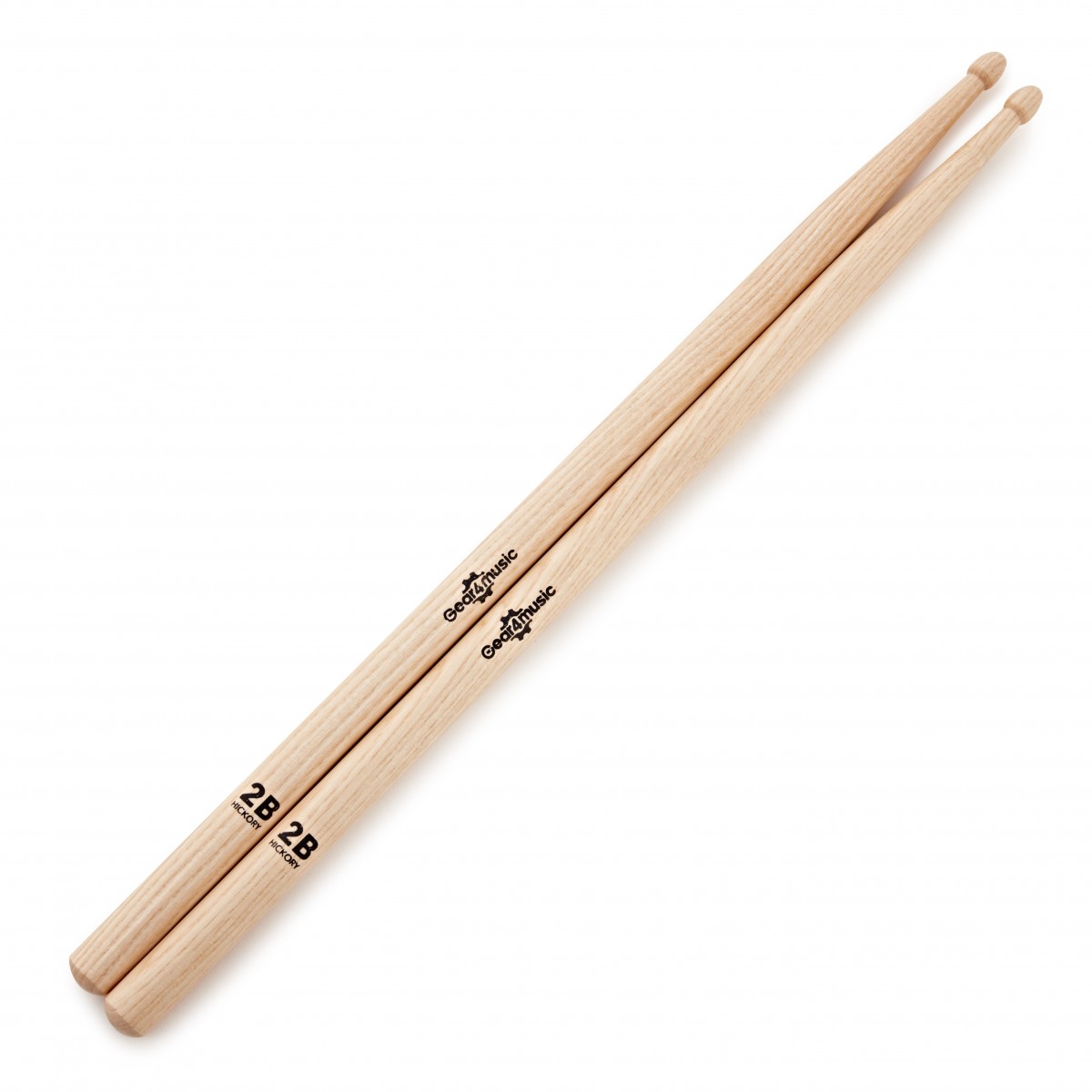 2B Wood Tip Hickory Drumsticks by Gear4music