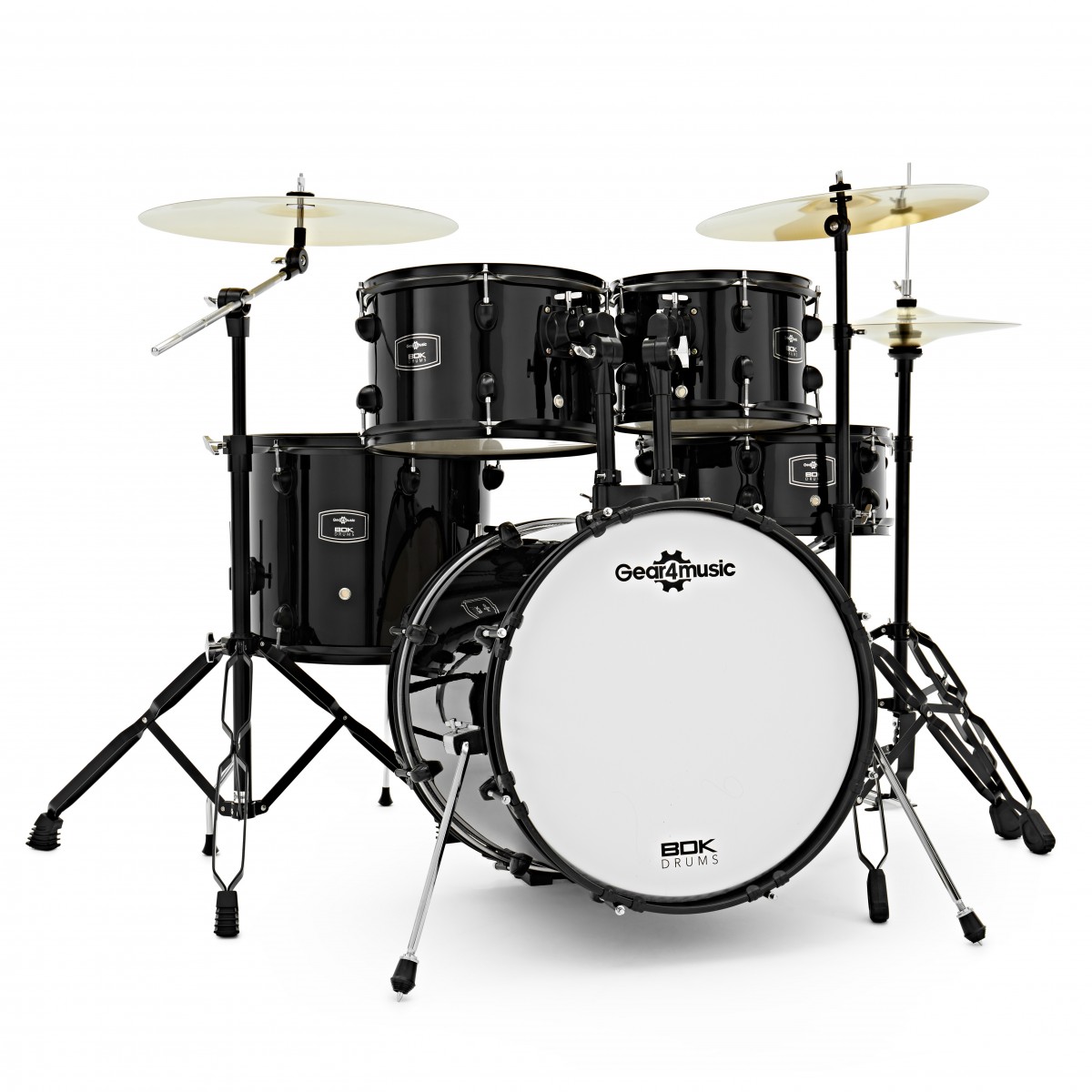 BDK-18 Expanded Jazz Drum Kit by Gear4music Black