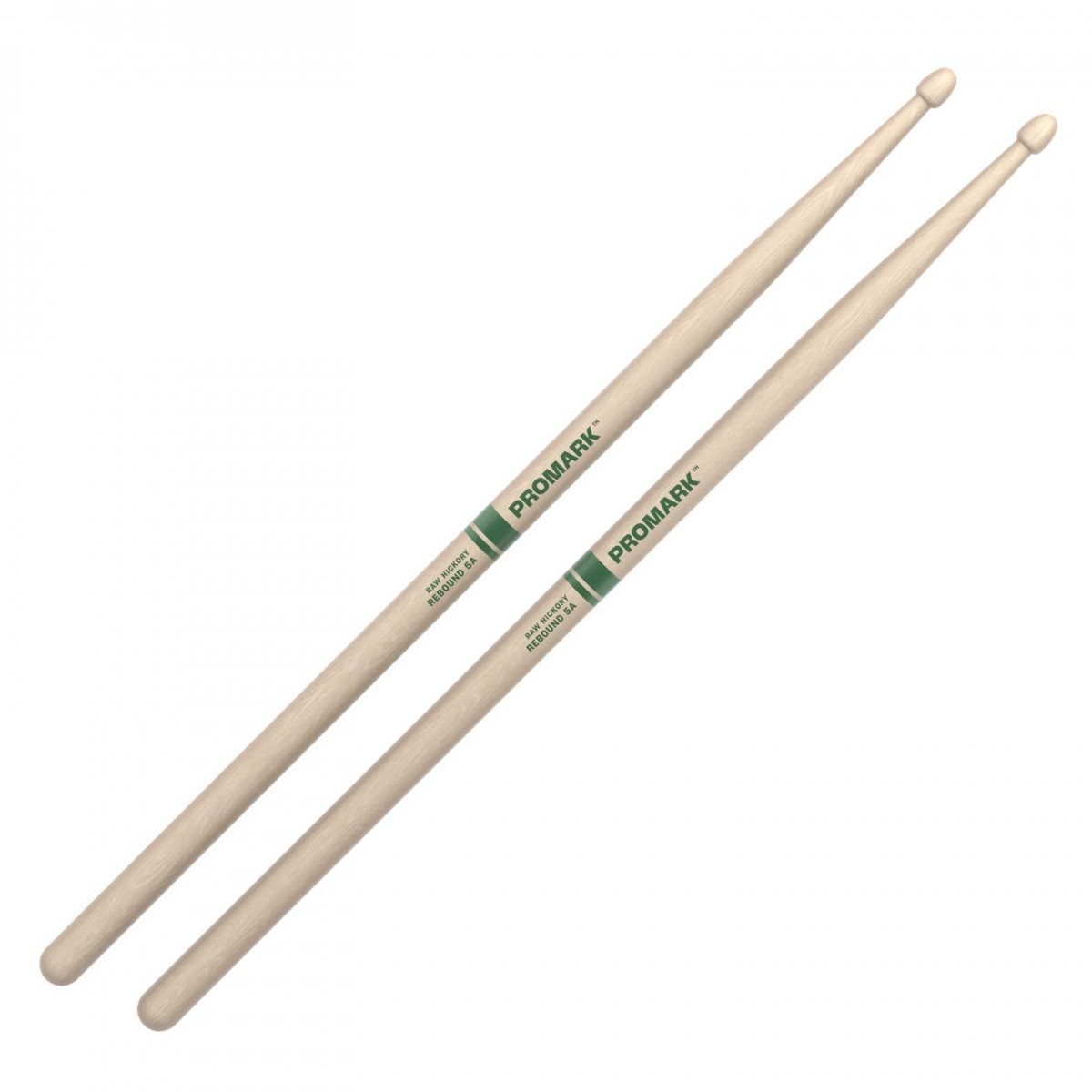 Promark Rebound 5A Raw Hickory Drumsticks Acorn Wood Tip
