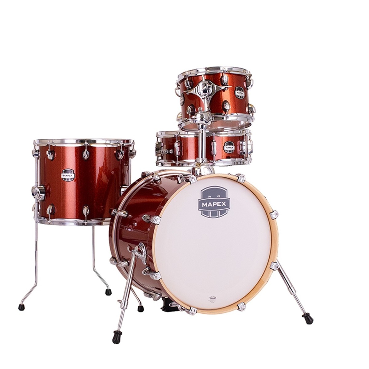 Mapex Mars Birch 18 4pc Bop Shell Pack Blood Orange Sparkle