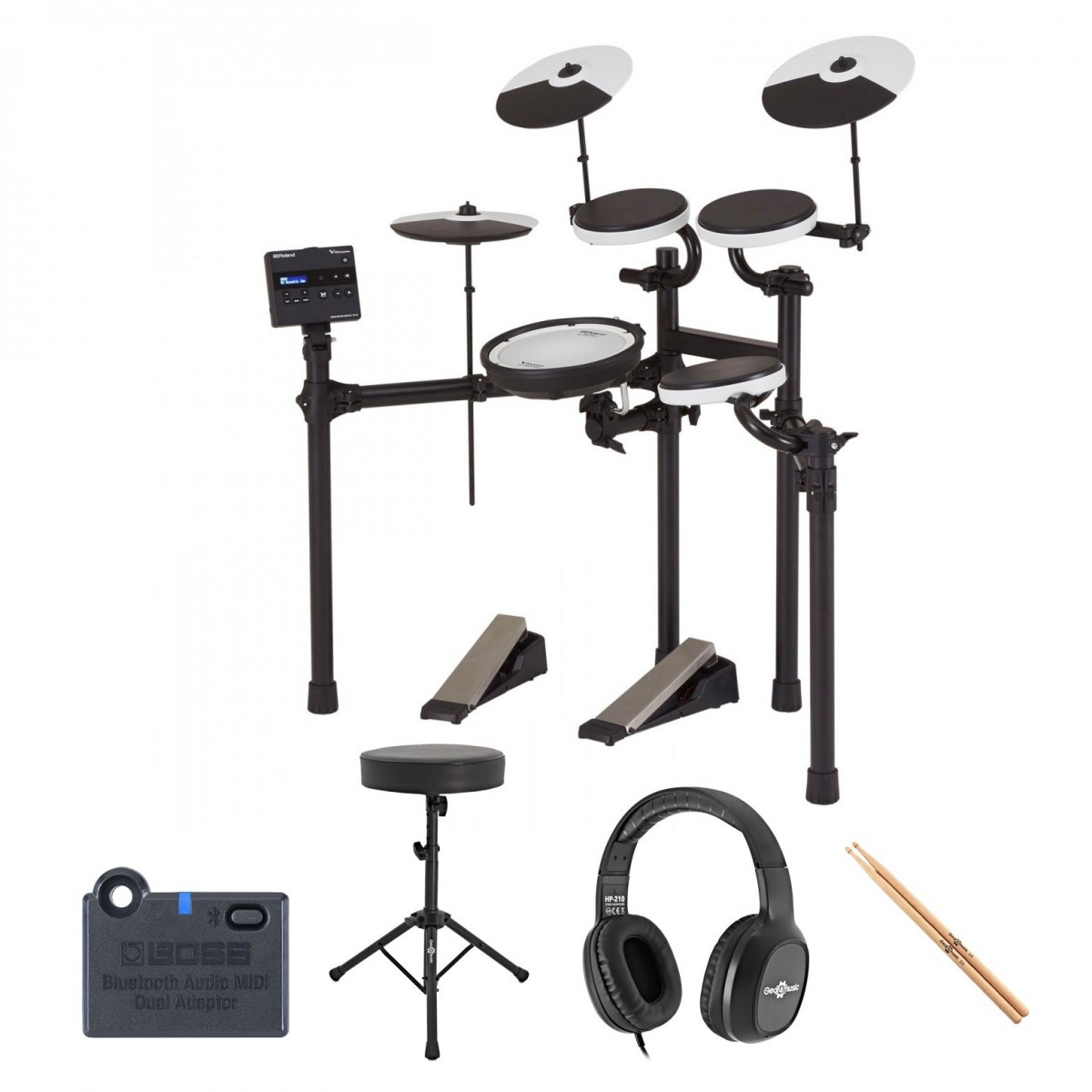 Roland TD-02KV V-Drums Electronic Drum Kit with Accessory Pack