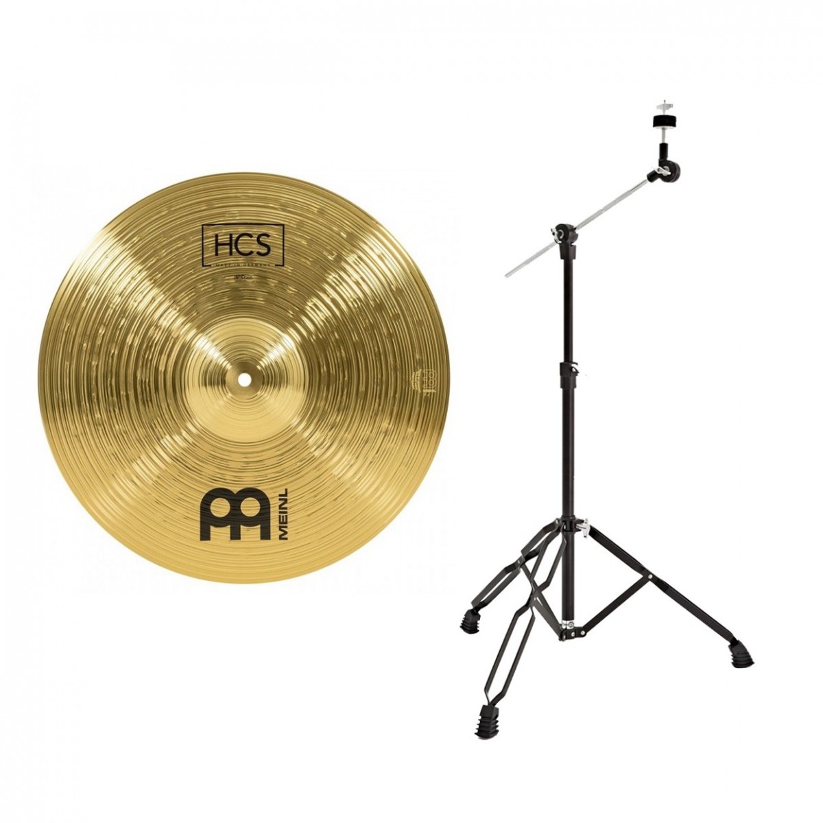 Meinl HCS 16 Crash Cymbal & Gear4music Boom Arm Stand Black
