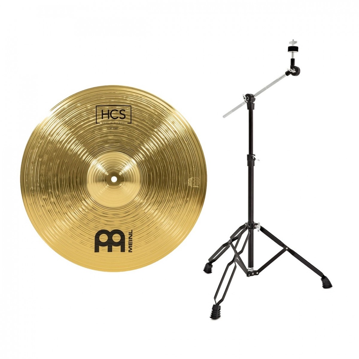 Meinl HCS 18 Crash Cymbal & Gear4music Boom Arm Stand Black