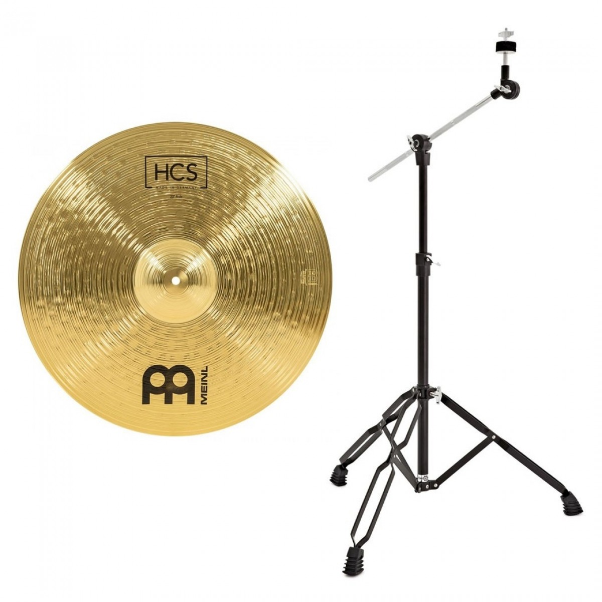 Meinl HCS 20 Ride Cymbal & Gear4music Boom Arm Stand Black