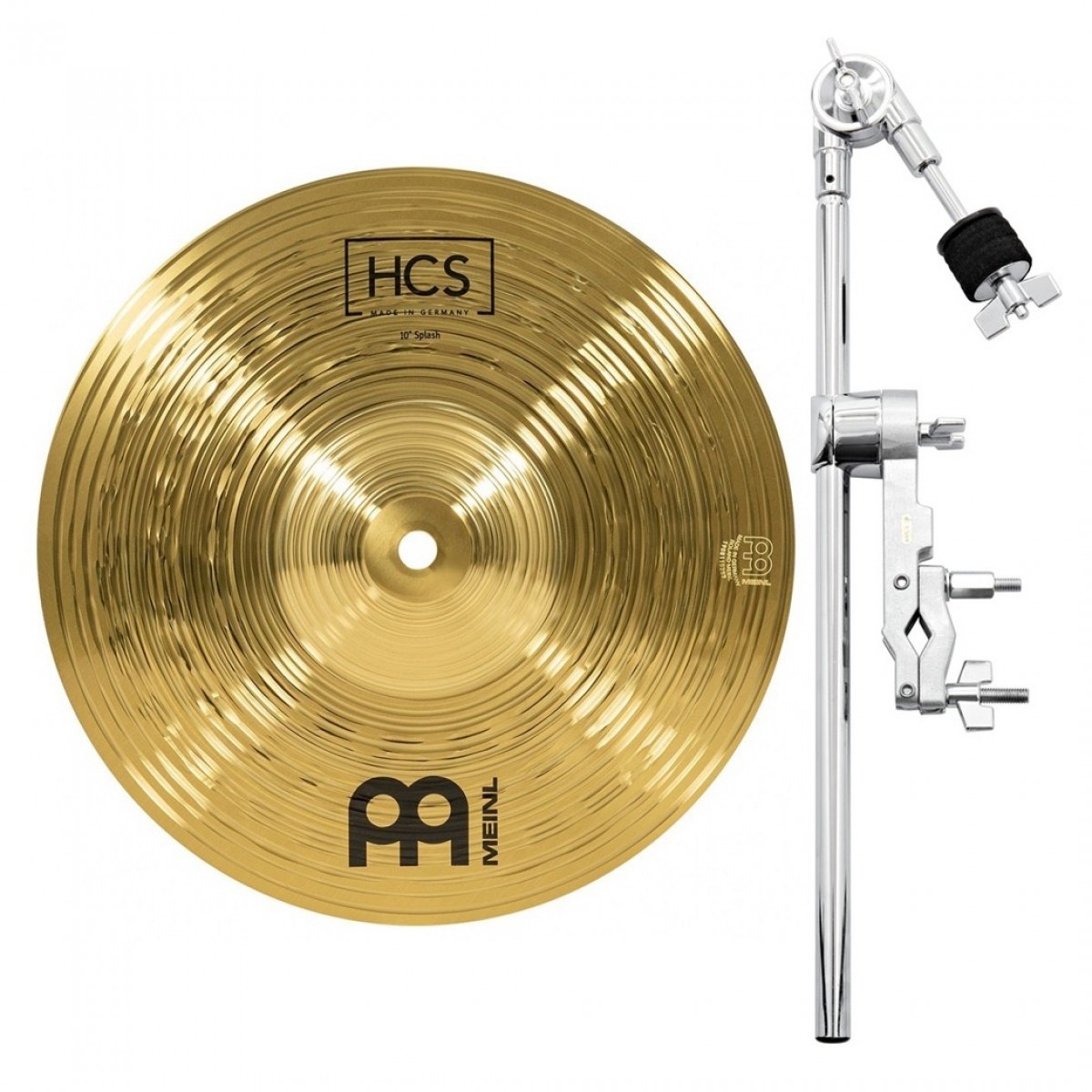 Meinl HCS 10 Splash Cymbal & Gear4music Multiple Grabber Arm