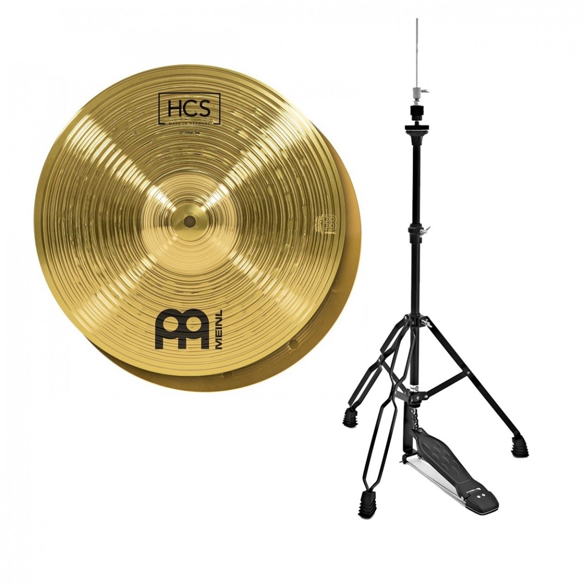 Meinl HCS 13 Hi Hat Cymbals & Gear4music Stand Black