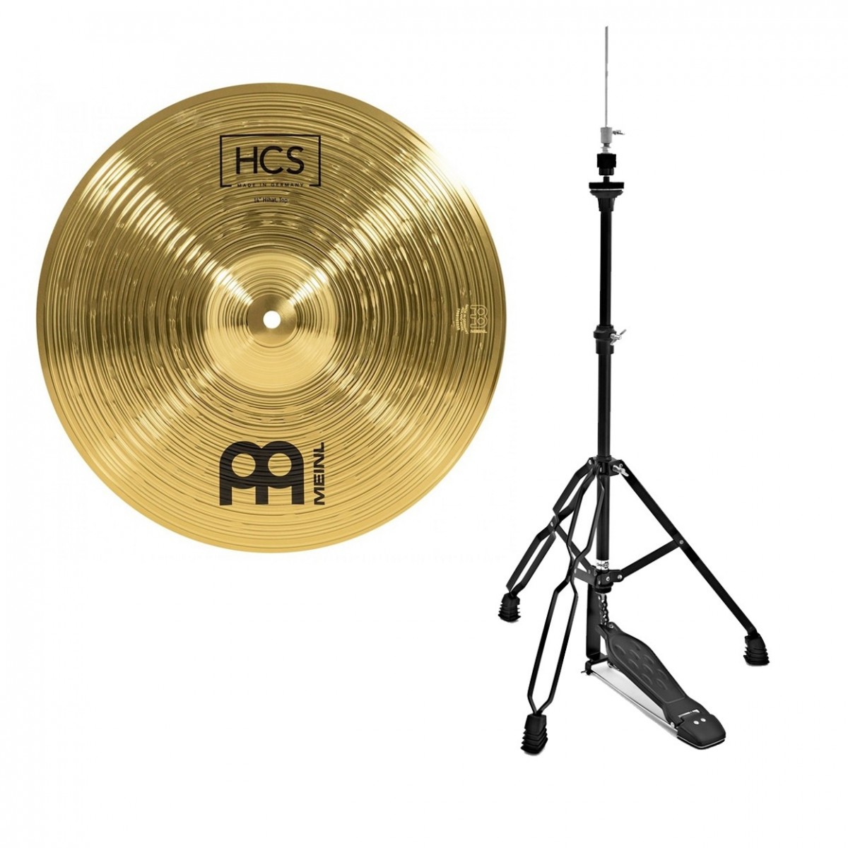 Meinl HCS 14 Hi Hat Cymbals & Gear4music Stand Black