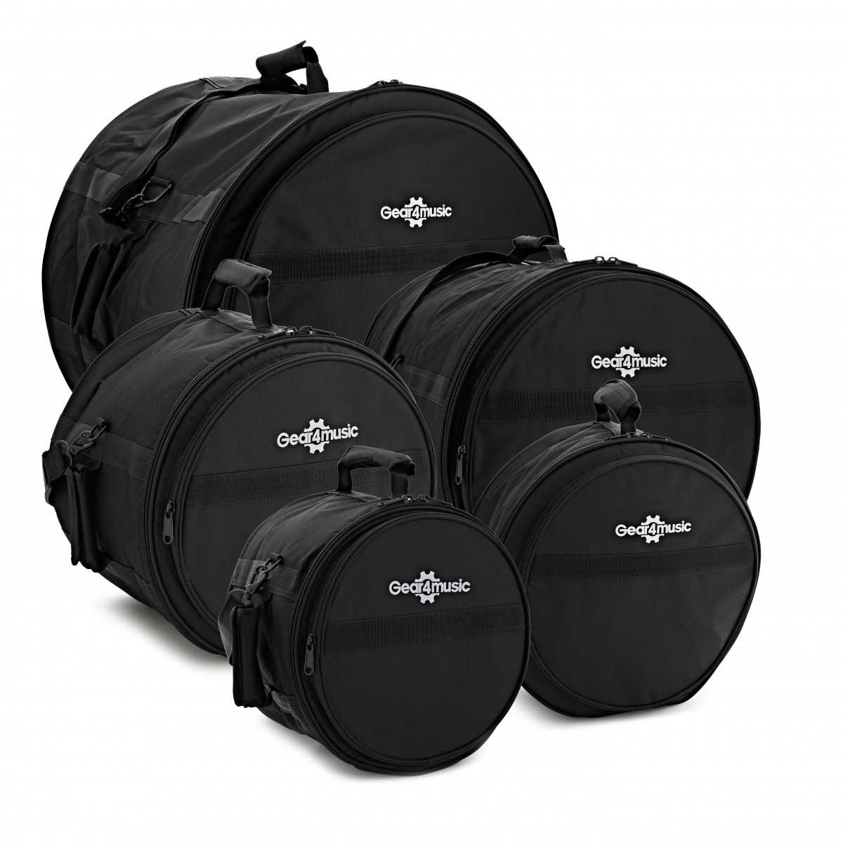 Deluxe Padded Rock Drum Bag Set by Gear4music