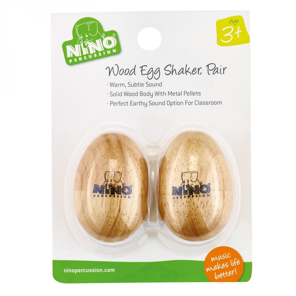 Nino by Meinl Wood Egg Shaker Pair Small