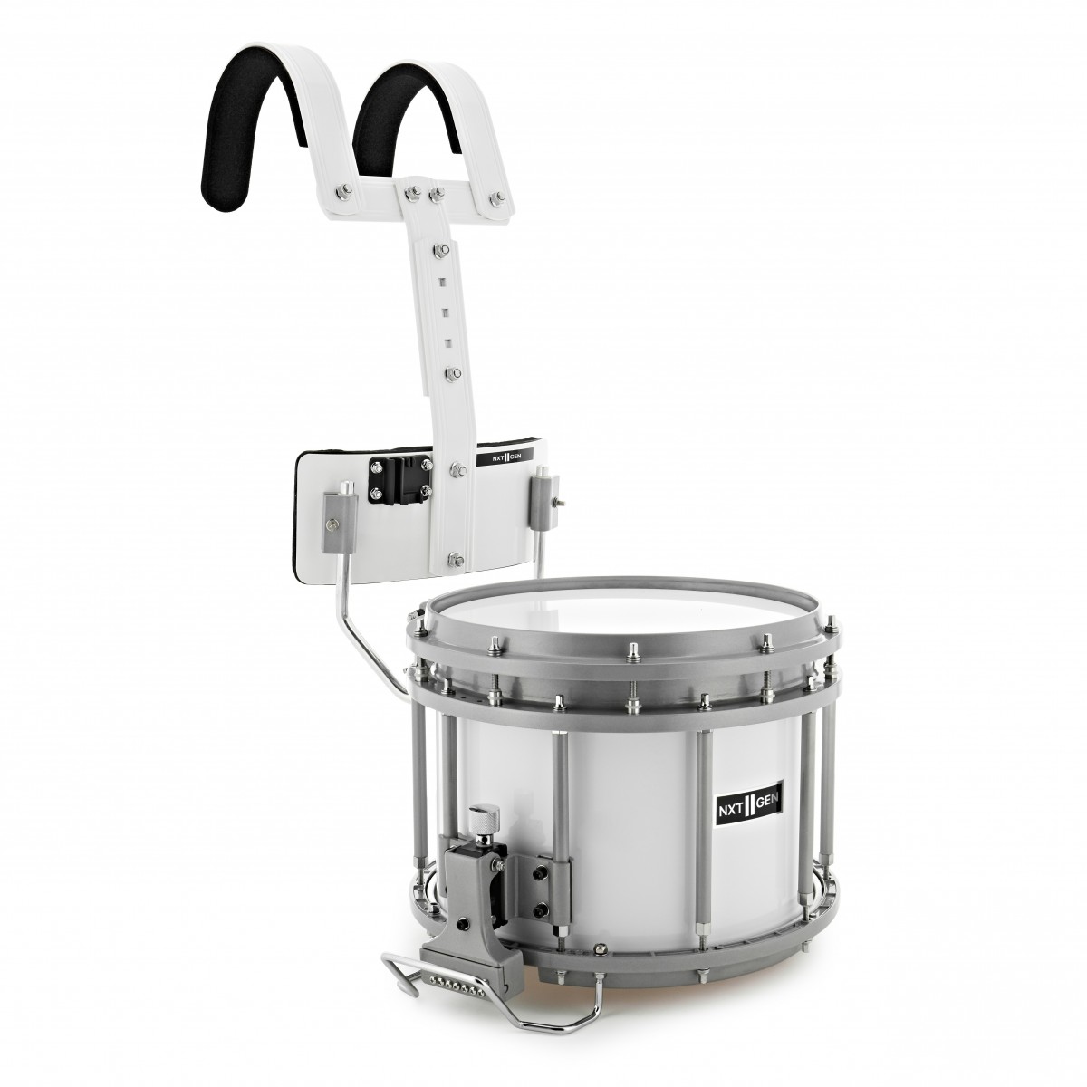 Premier NXT GEN Marching 13" x 10" Free Floating Snare Drum White
