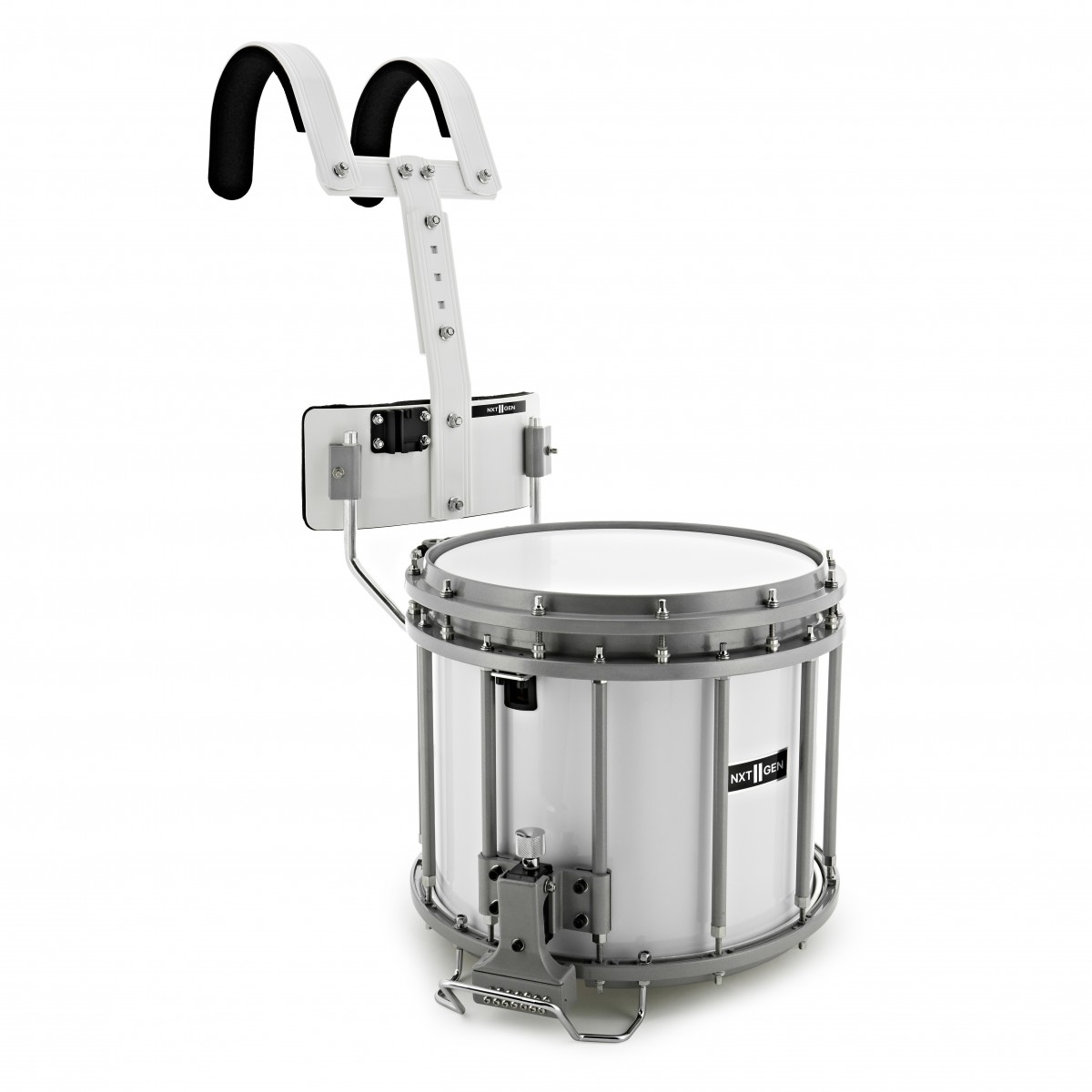 Premier NXT GEN Marching 14" x 12" Free Floating Snare Drum & Top Snare White