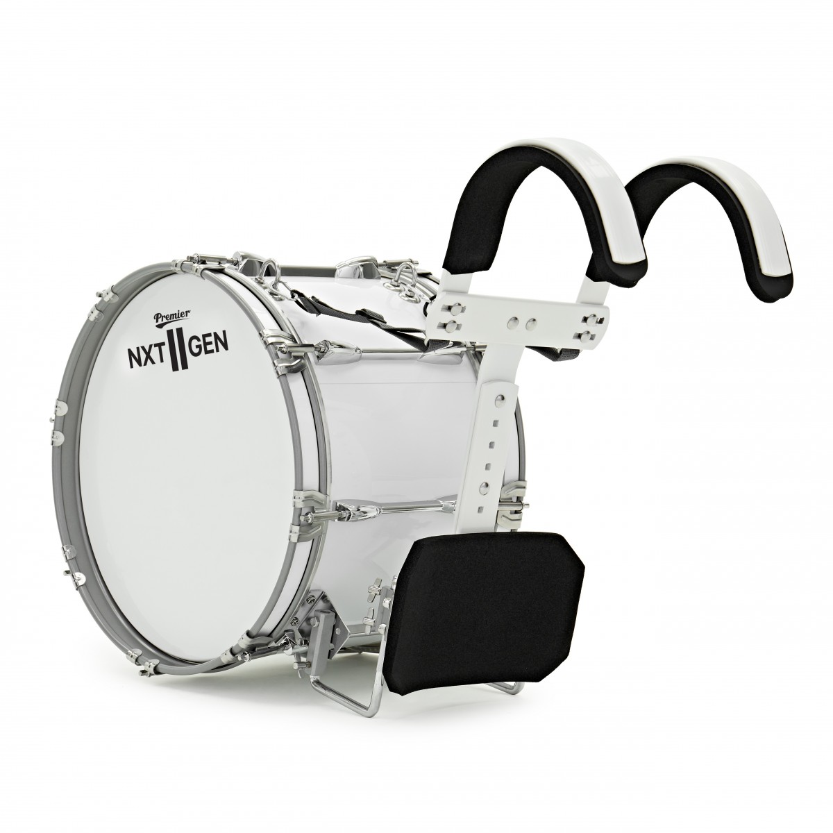 Premier NXT GEN Marching 14" x 10" Traditional Bass Drum White
