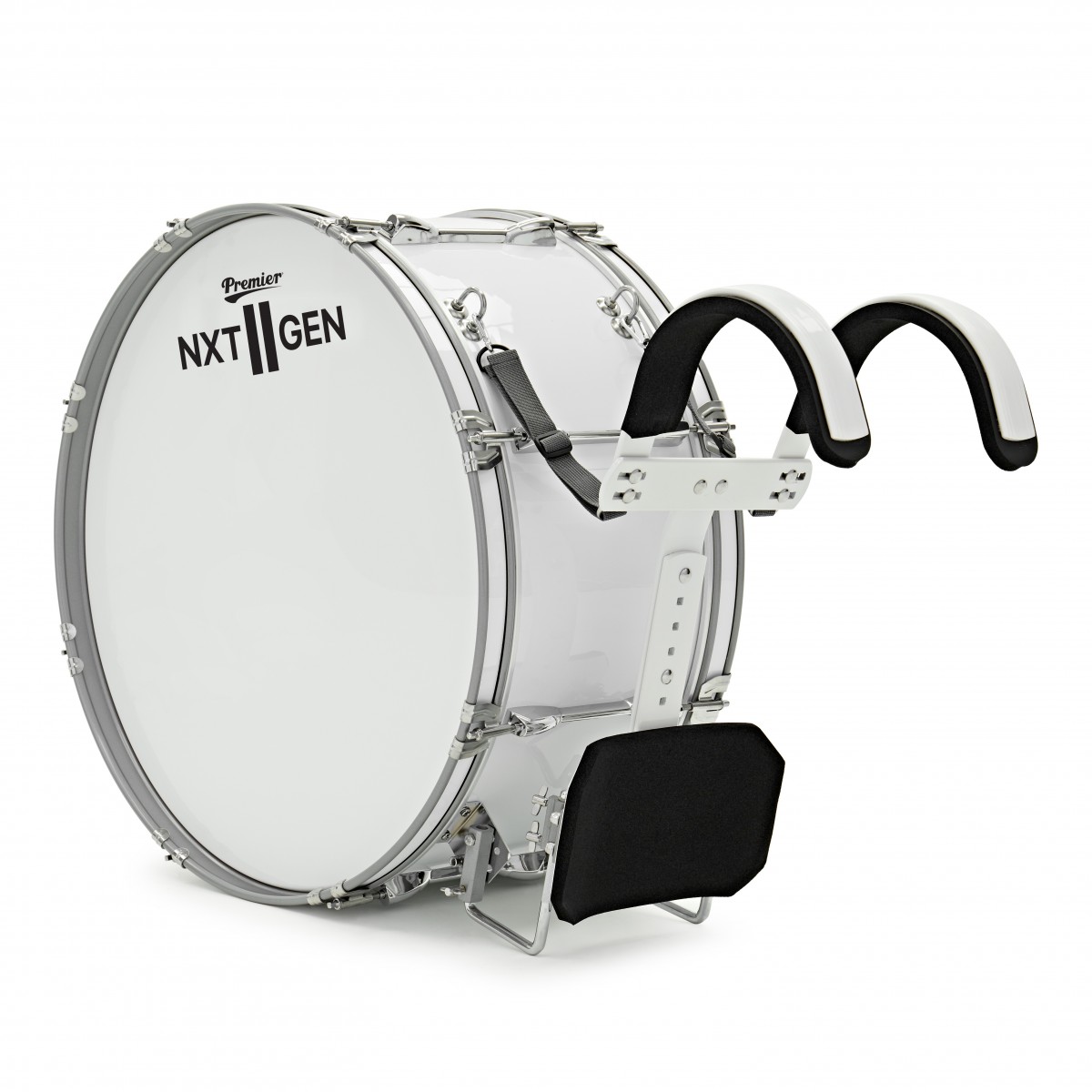 Premier NXT GEN Marching 26" x 10" Traditional Bass Drum White