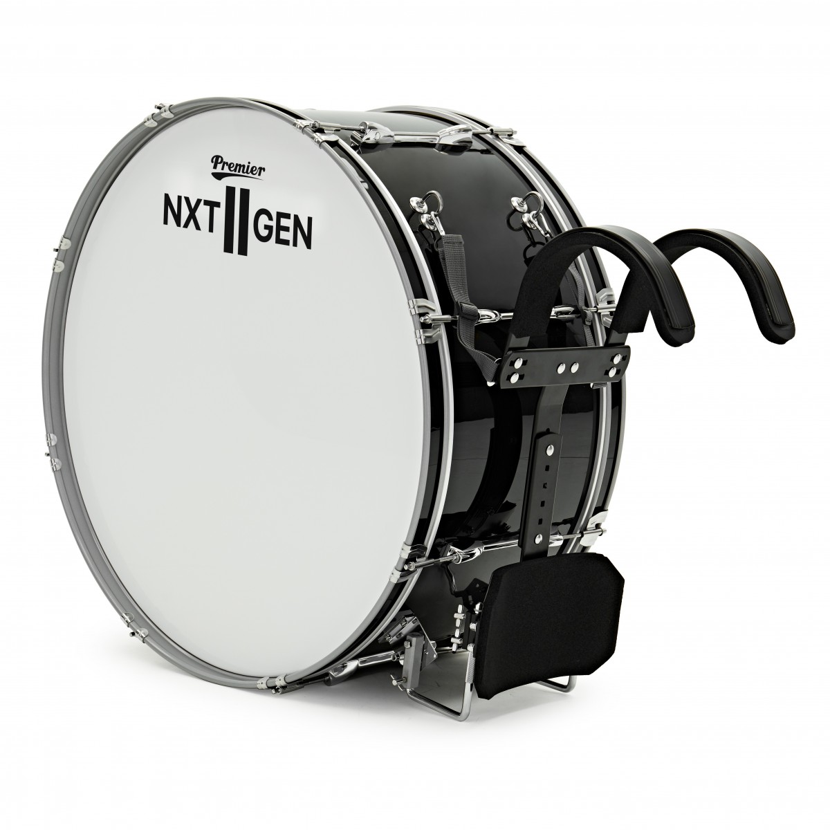 Premier NXT GEN Marching 28" x 12" Traditional Bass Drum Black