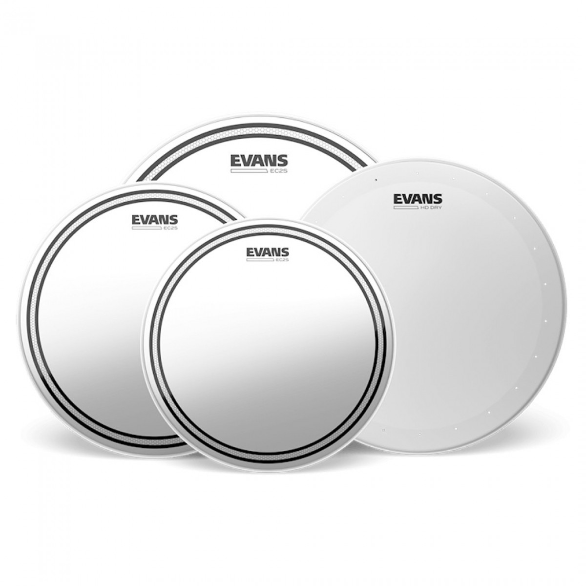 Evans EC2S Clear Tom Pack (12" 13" 16") & 14" HD Dry Snare