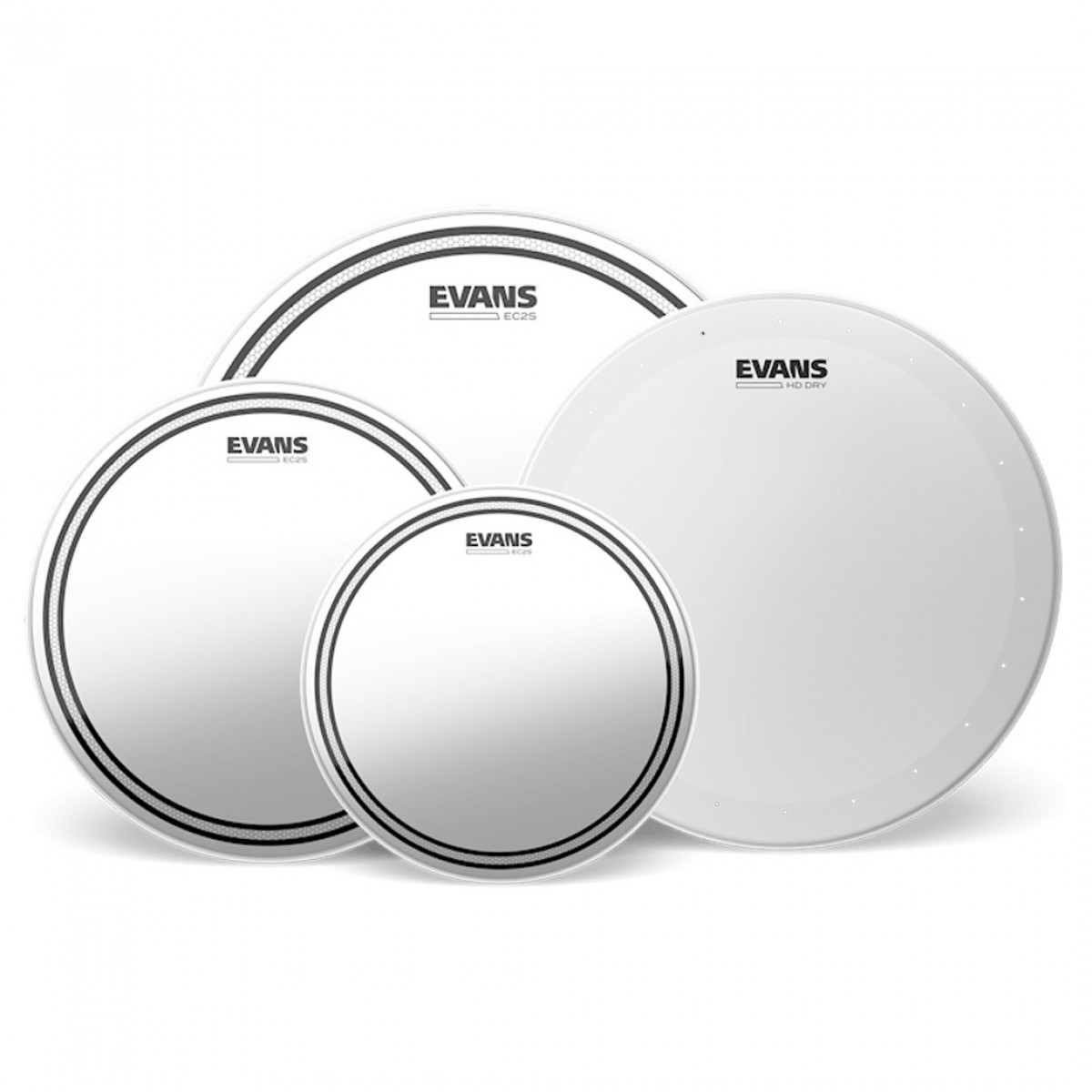 Evans EC2S Clear Rock Pack (10" 12" 16") & 14" HD Dry Snare