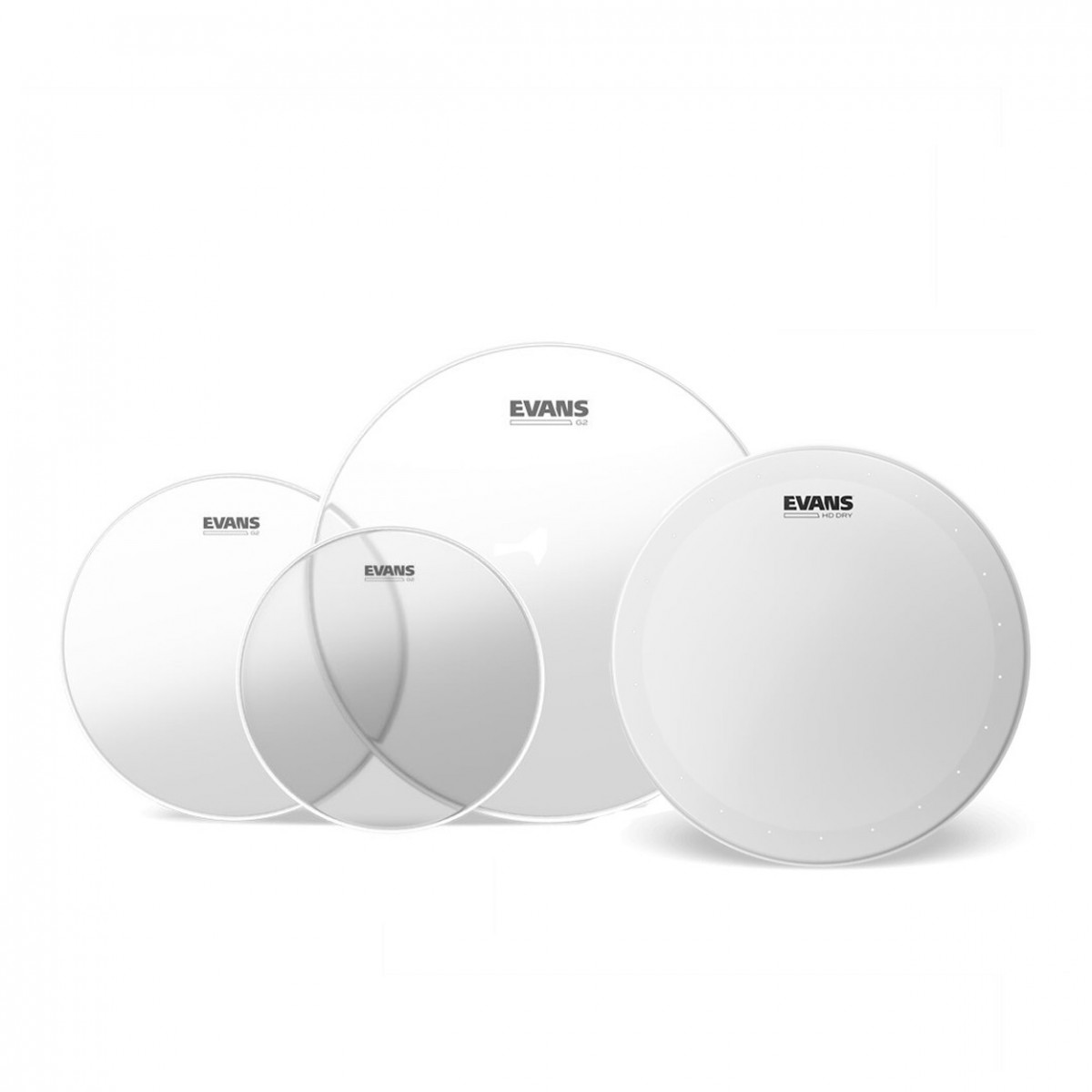 Evans G2 Clear Tom Pack (12" 13" 16") & 14" HD Dry Snare