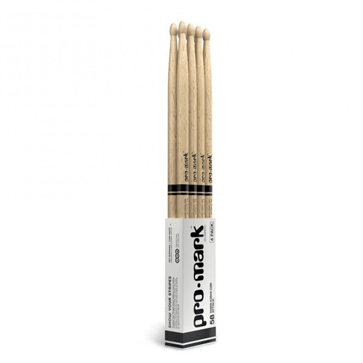 Promark Classic Attack 5B Shira Kashi Oak Drumstick Oval Tip 4-Pack