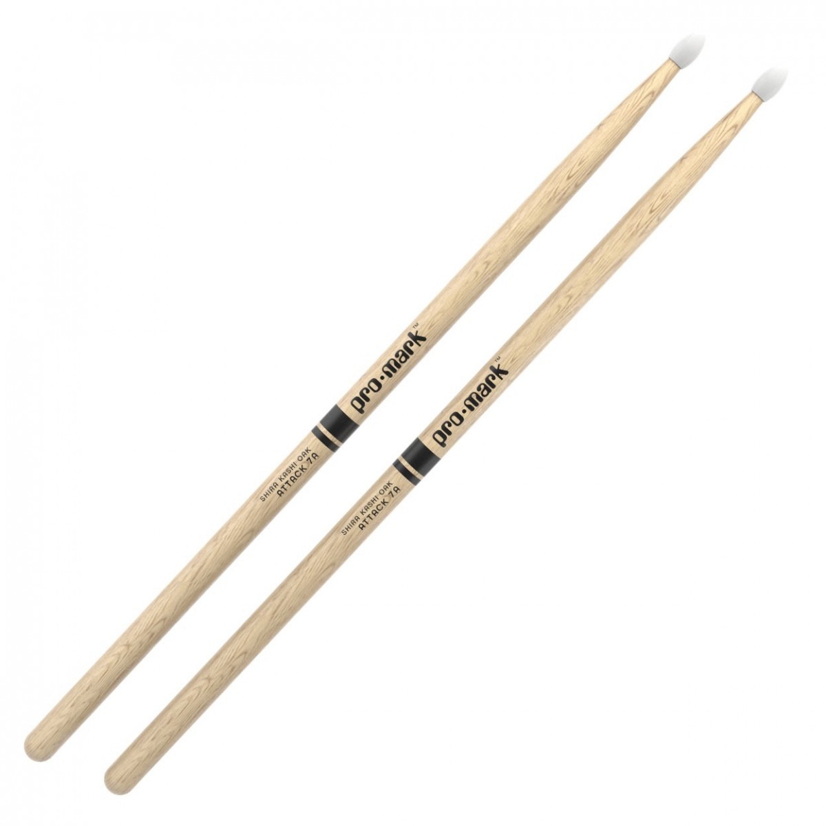 Promark Classic Attack 7A Shira Kashi Oak Drumsticks Nylon Tip