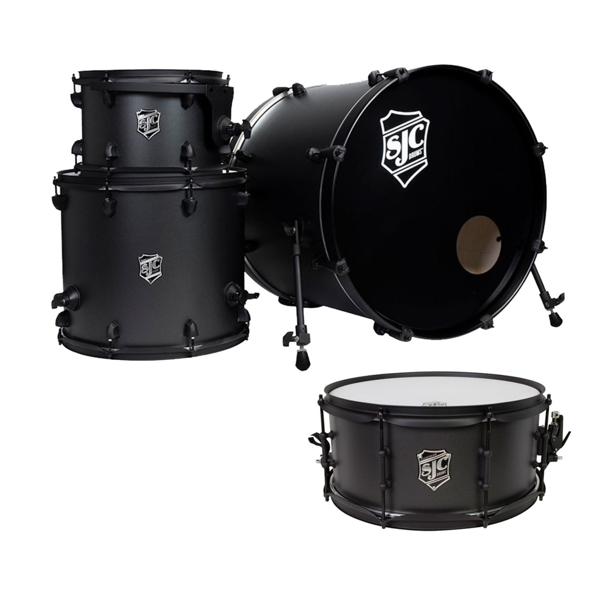 SJC Drums Pathfinder Shell Pack & Snare Drum Custom Bundle