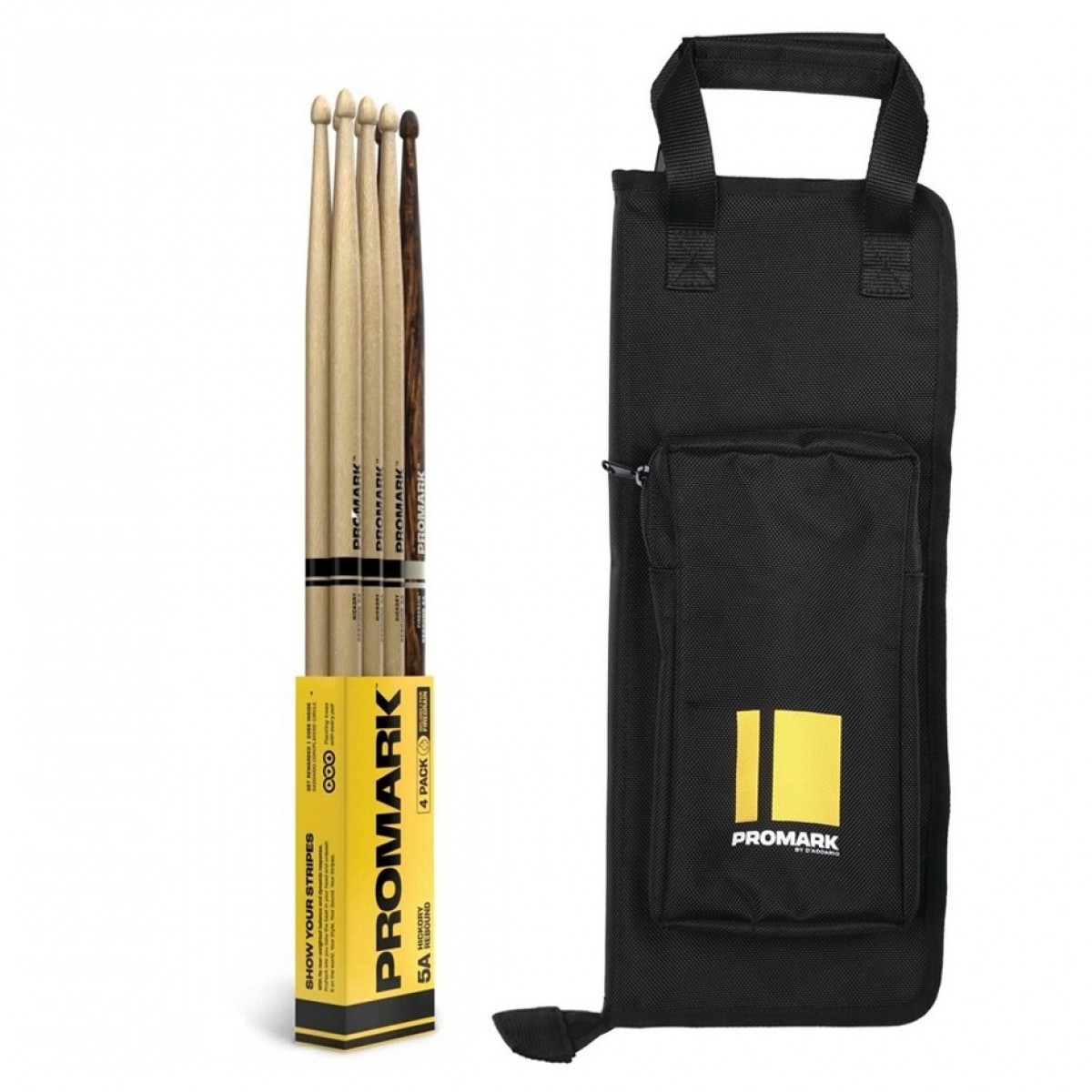 Promark Stick Bag & Rebound 5A Hickory Sticks Bundle