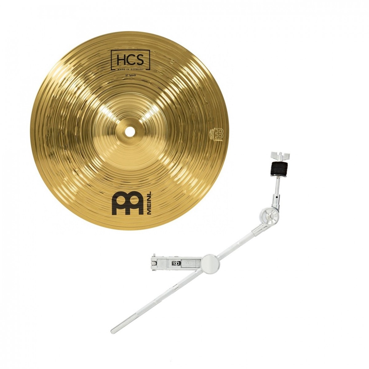 Meinl HCS 10 Splash Cymbal & Gear4music Grabber Arm