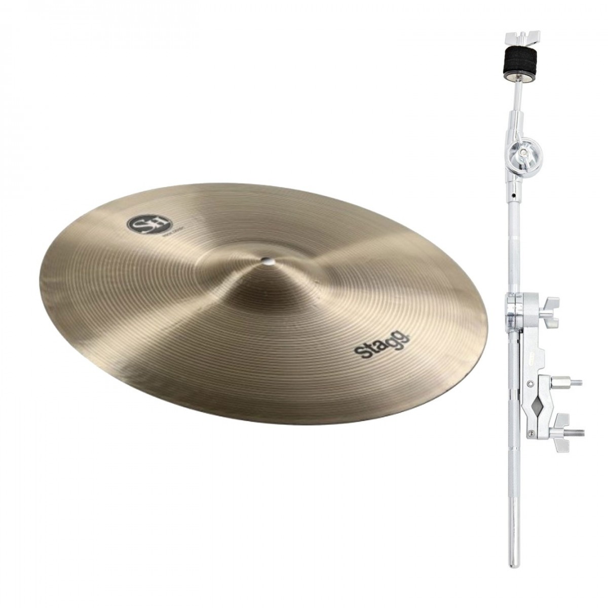 Stagg 6" SH Medium Splash Cymbal & Gear4music Grabber Arm