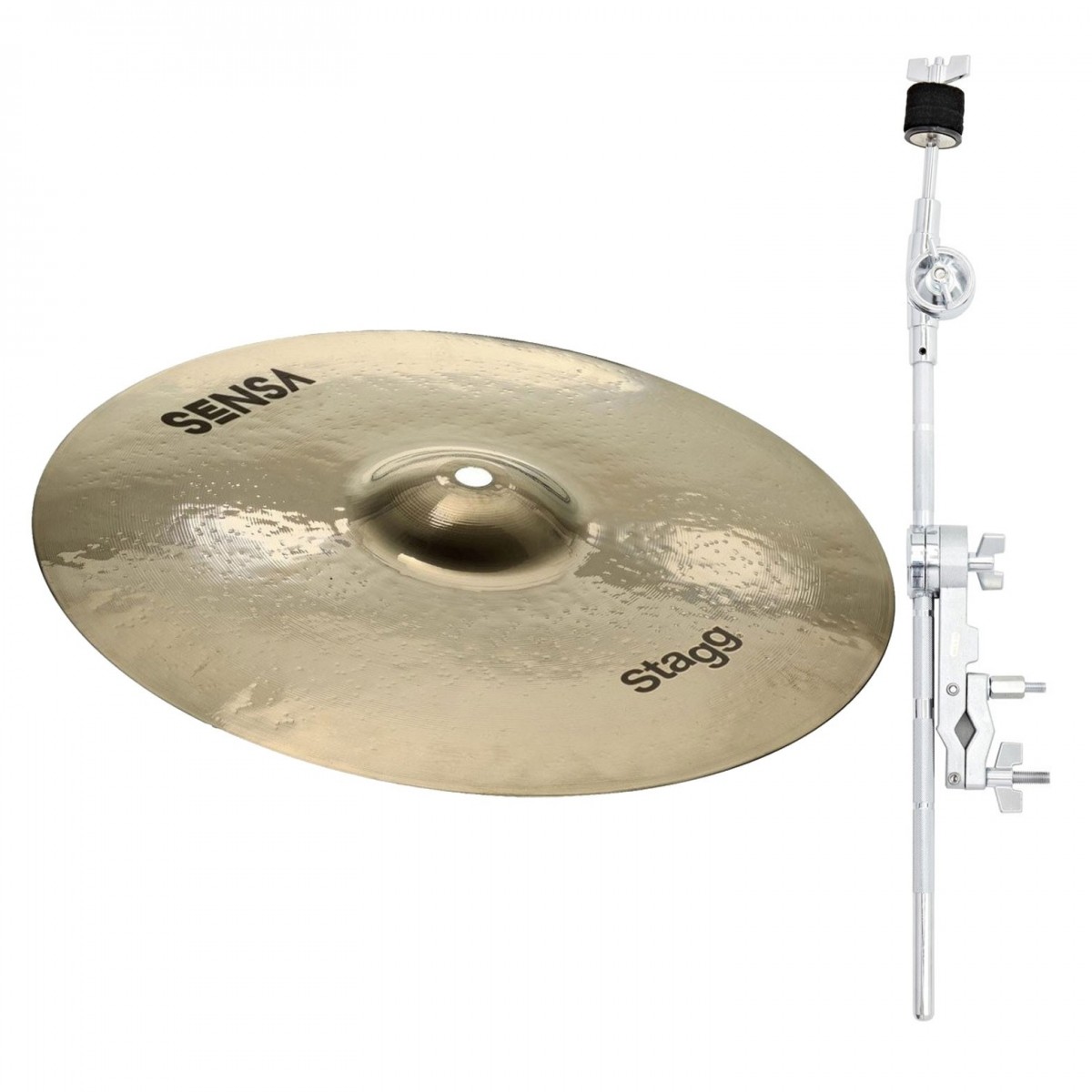Stagg 10" Sensa Medium Splash Cymbal & Gear4music Grabber Arm