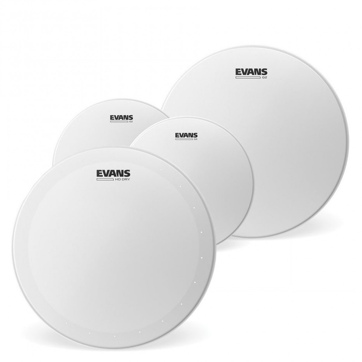 Evans G2 Coated Fusion Tom Pack 10 12 14 & 14" HDD Snare Head