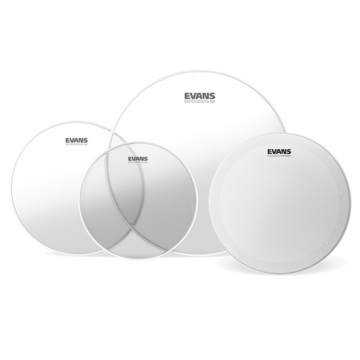Evans G2 Clear Tom Pack 10 12 16" & 14" HD Dry Snare
