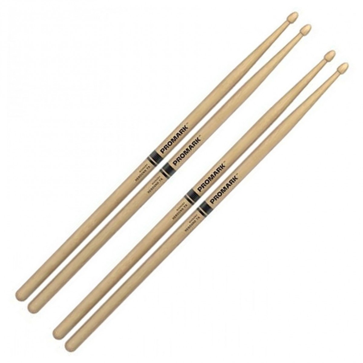 Promark Rebound 7A Hickory Acorn Wood Tip 2 Pair Value Bundle