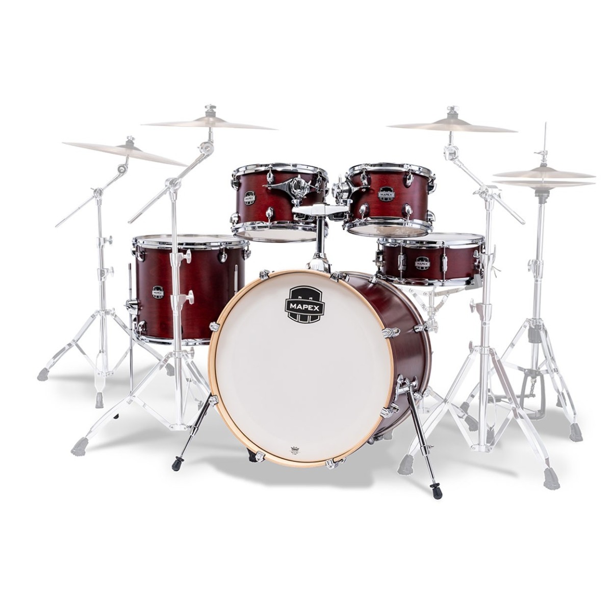 Mapex Mars Maple 22" 5pc LA Fusion Shell Pack Merlot Satin