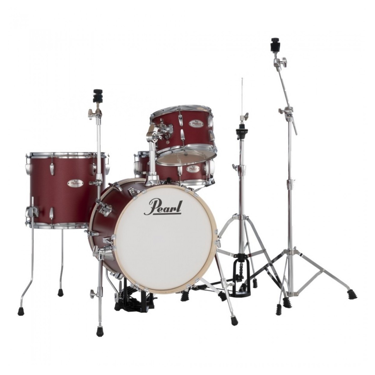 Pearl Midtown 4pc Compact Set incl. Hardware Matte Red
