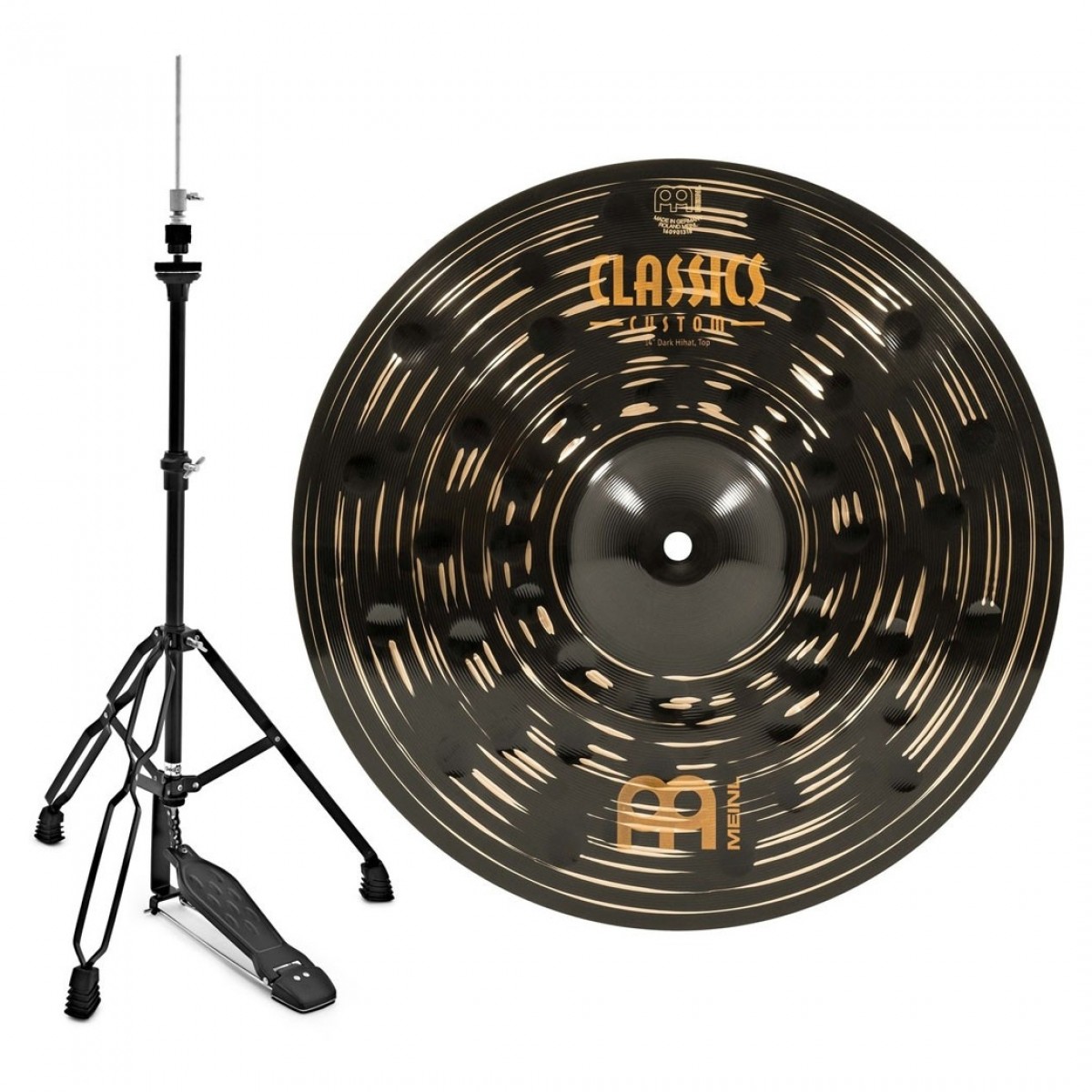 Meinl Classics Custom Dark 14 Hi-Hats & Hi-Hat Stand Black