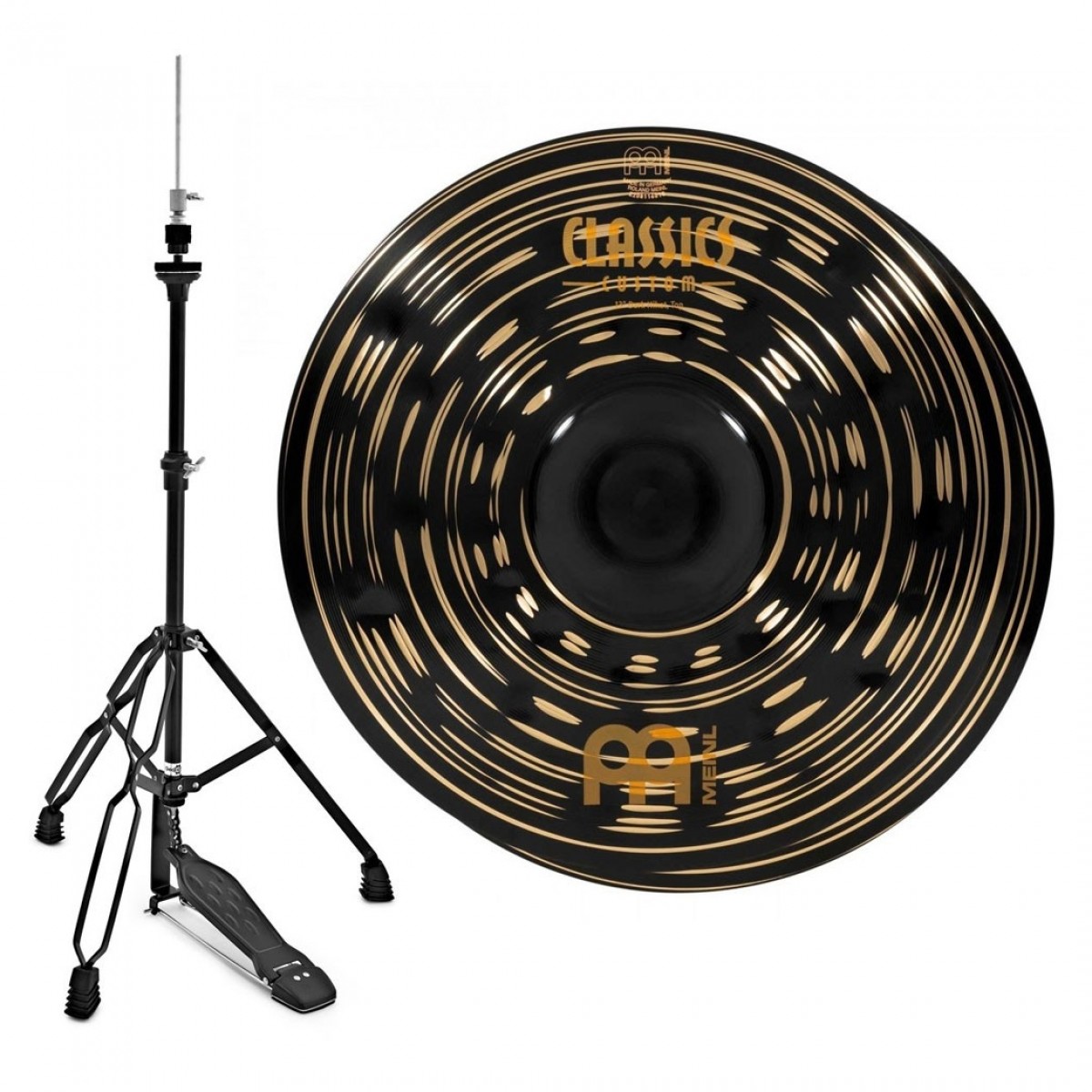 Meinl Classics Custom Dark 13 Hi-Hats & Hi-Hat Stand Black