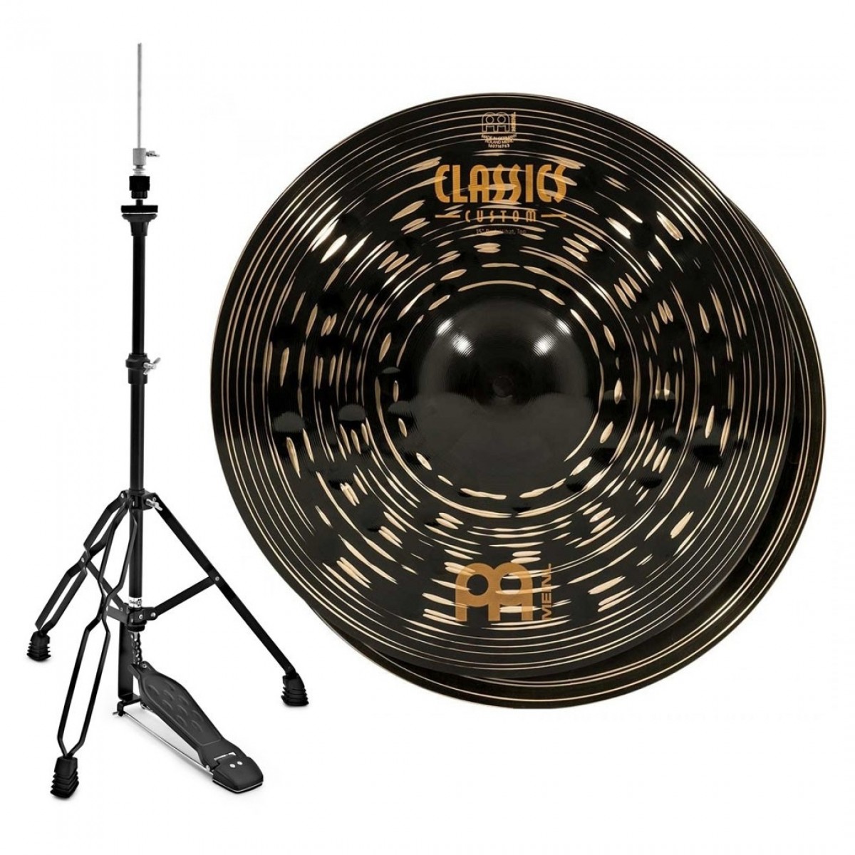 Meinl Classics Custom Dark 15 Hi-Hats & Hi-Hat Stand Black