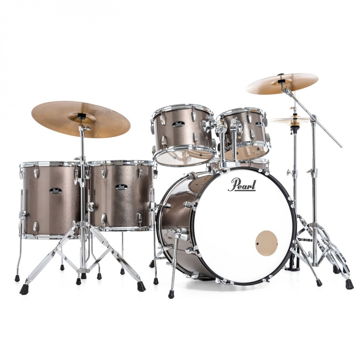 Pearl Roadshow 6pc Drum Kit w/Sabian Cymbals Bronze Metallic