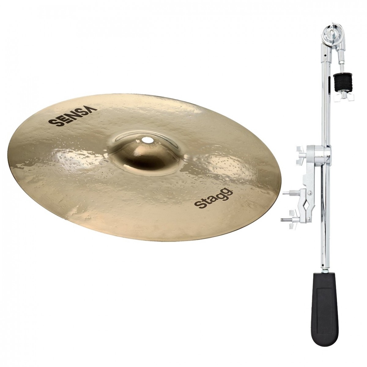 Staggย 8" Sensa Medium Splash & Gear4music Deluxe Weighted Cymbal Arm