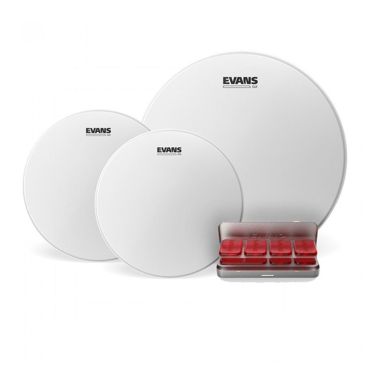 Evans G2 Coated Rock Tom Pack 10 12 16 & EQ PODS