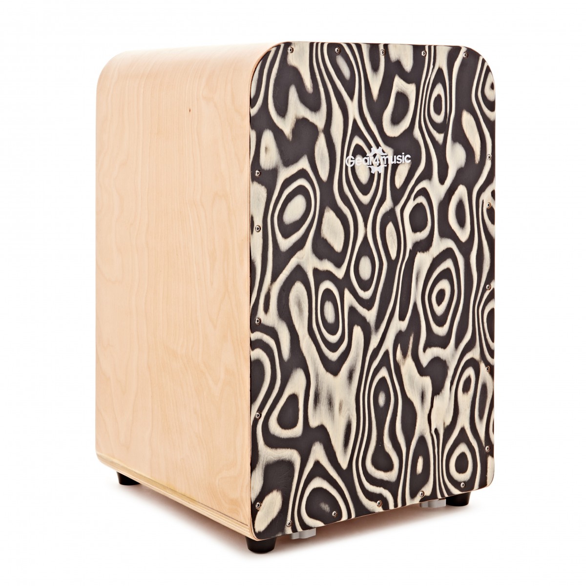 Deluxe String Cajon by Gear4music Liquorice Swirl