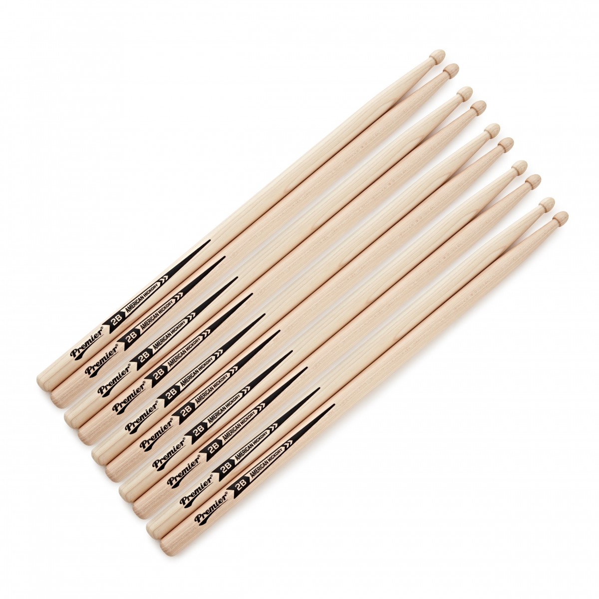 Premier 2B American Hickory Drumsticks 5 Pair Pack