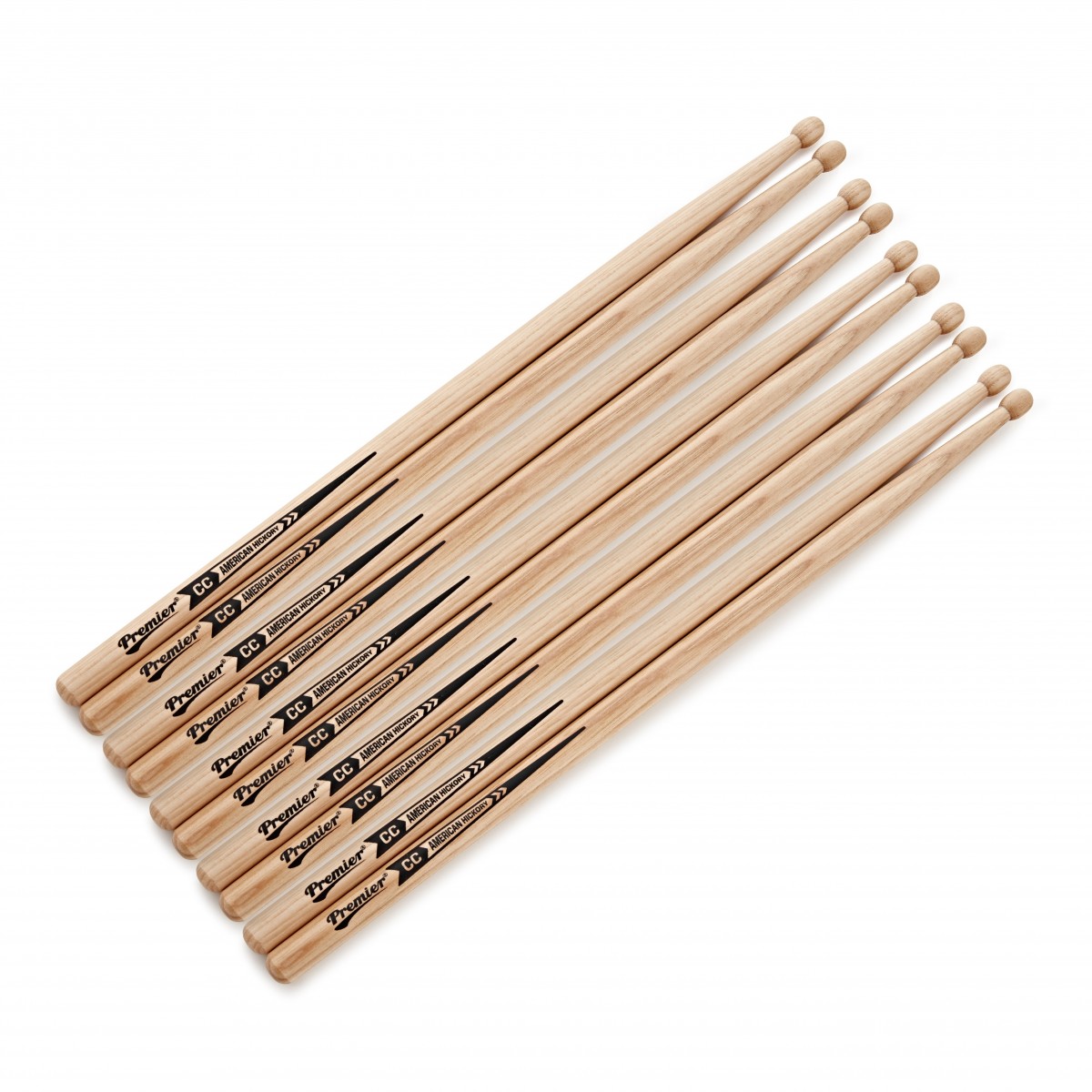 Premier CC American Hickory Drumsticks 5 Pair Pack