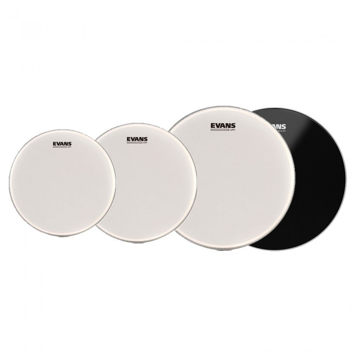 Evans UV1 Fusion Tom Pack 10" 12" 14" & Hydraulic Black Snare 14"